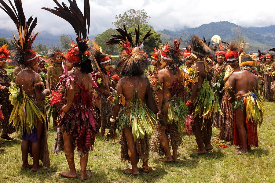 People from Papua New Guinea in a festival