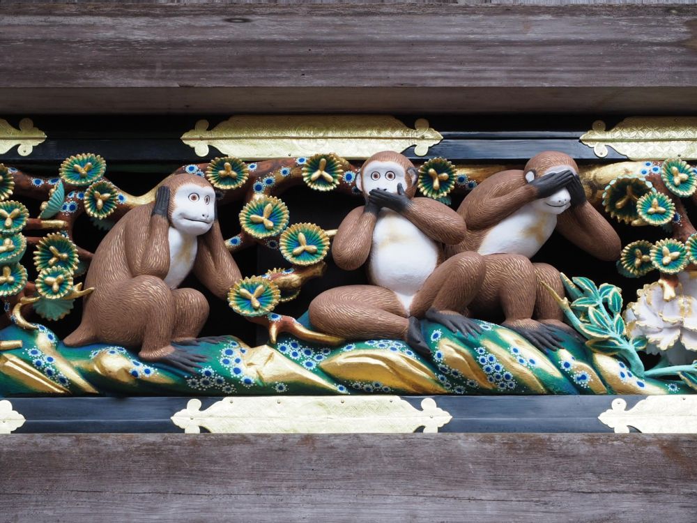 Kirandulaso Tokiobol, Nikko, három majom