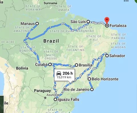 Brazília körutazás