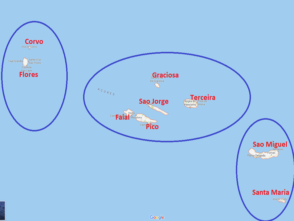 Hol vannak az Azori-szigetek
