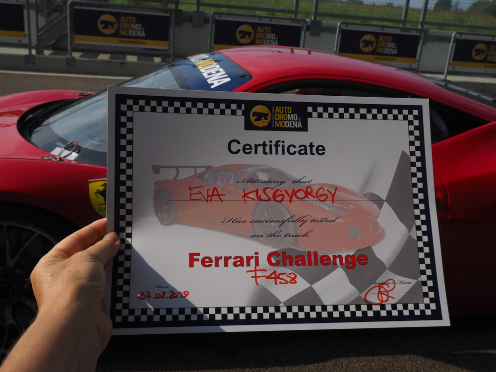 Ferrari tesztvezetés